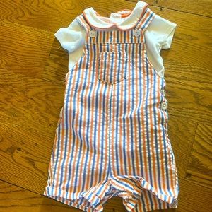 Mini Biden stripped romper set